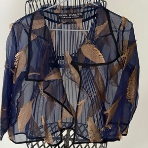 Sheer Feather Design Jacket